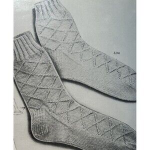 Vintage 1960's Hand Knitting Patterns SPORT ANKLETS for MENS WOMENS